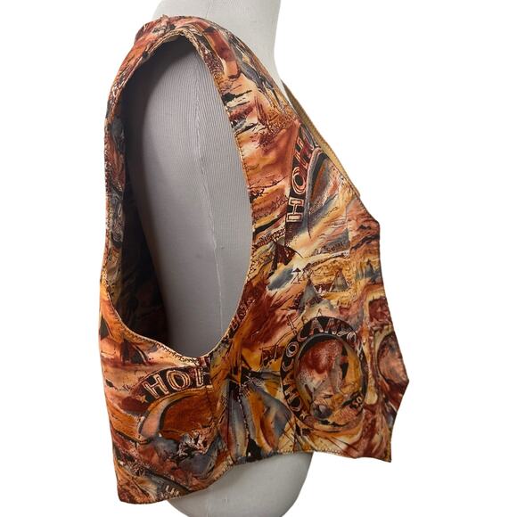 Chaco Canyon Hohokam Tucson AZ Native American Mountain Lion Reversible Vest - Picture 7 of 11